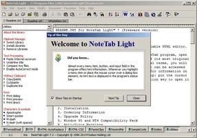 NoteTab Light Скриншот 1