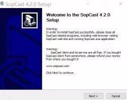 Sopcast Скриншот 1